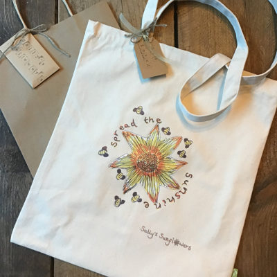 Sally's Sunflowers Spread The Sunshine Eco Canvas Bag For Life