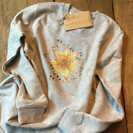 Sally's Sunflowers 'Spread The Sunshine' Eco Cotton Sweatshirt