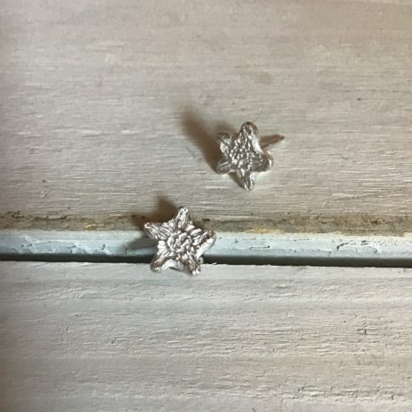 Silver Sunflower Stud Earrings