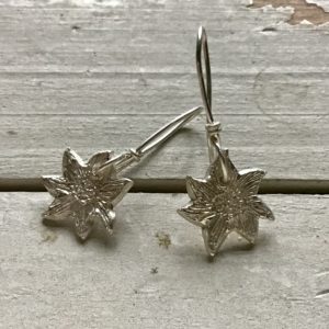 Silver Sunflower Earrings