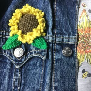 Sally’s Sunflowers Wool Brooch