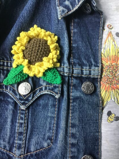 Sally’s Sunflowers Wool Brooch