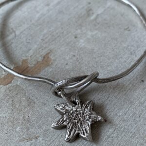 Sally’s Sunflowers Infinity Knot Silver Sunflower Charm Bangle