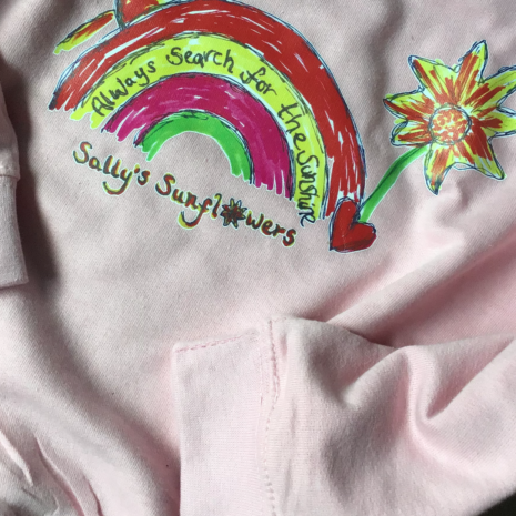 Baby Pink Rainbow Hoodie Kids