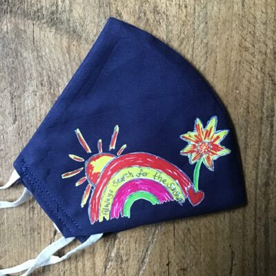 Sally’s Sunflowers Rainbow Face Covering Navy