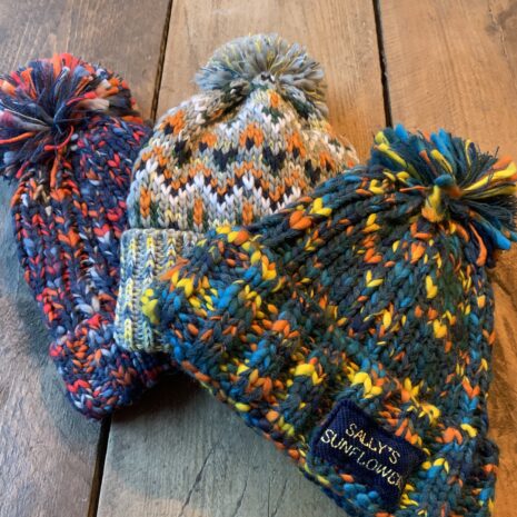 Multi Coloured Pom Pom Hats